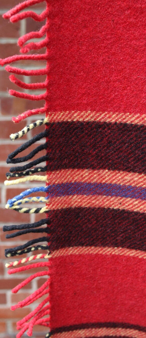 Thumbnail: Preloved Vintage Wool Blanket, Warm-Glo pure wool picnic rug.