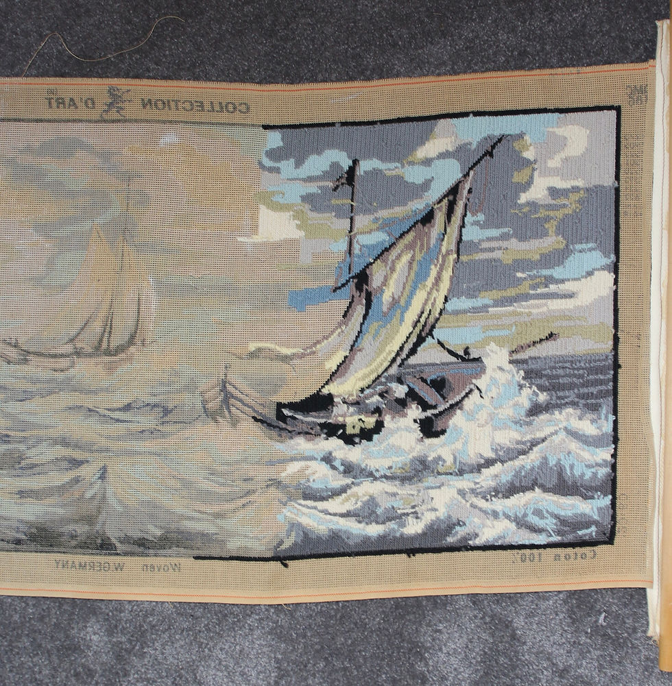 Μικρογραφία: Preloved Collection D'Art 13.921, Sailing Ships in the Ocean Tapestry Canvas