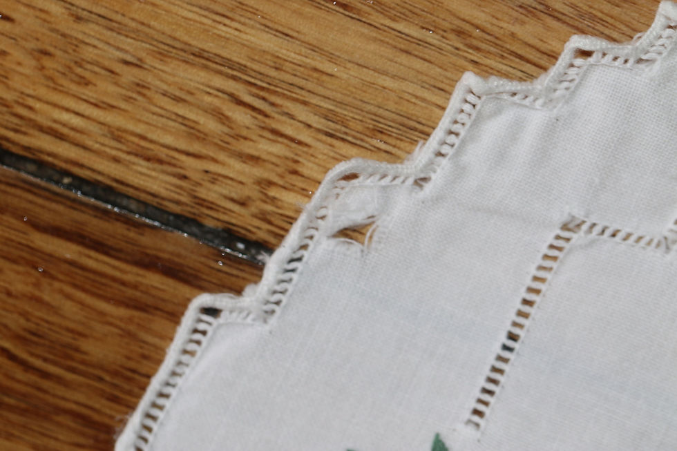 Thumbnail: Preloved Embroidered Floral Doily