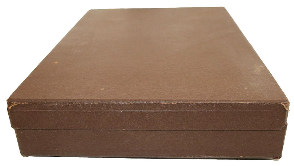 Miniature : Preloved Vintage Retro Leather Briefcase, Vintage leather case