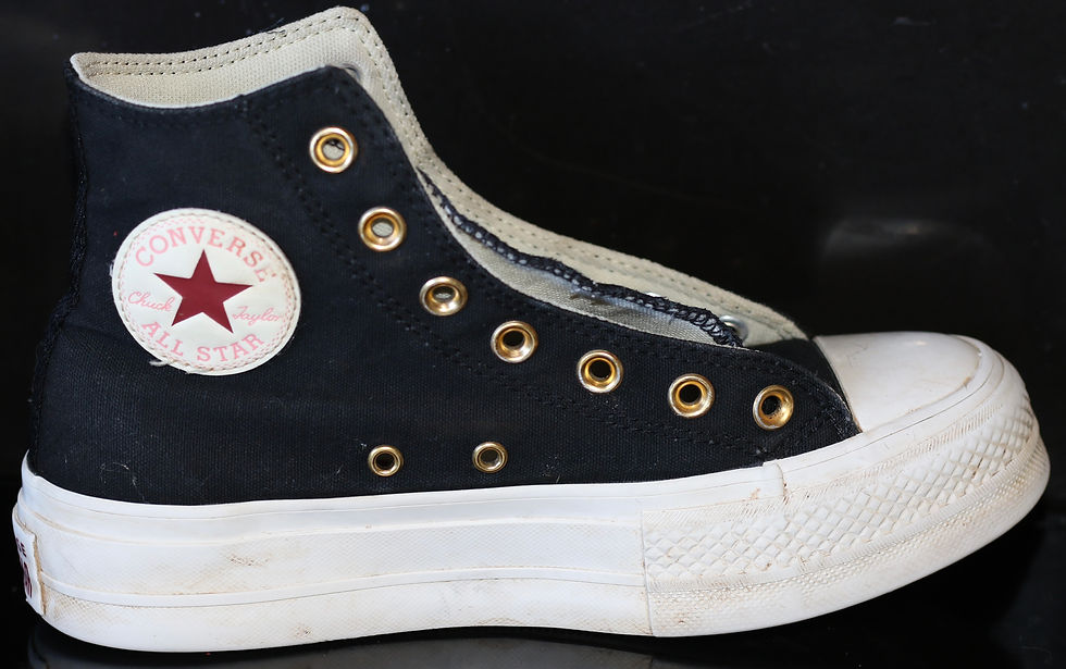 Miniatura: Women’s Converse Chuck Taylor All Star Lift Black Hearts High Top Sneakers