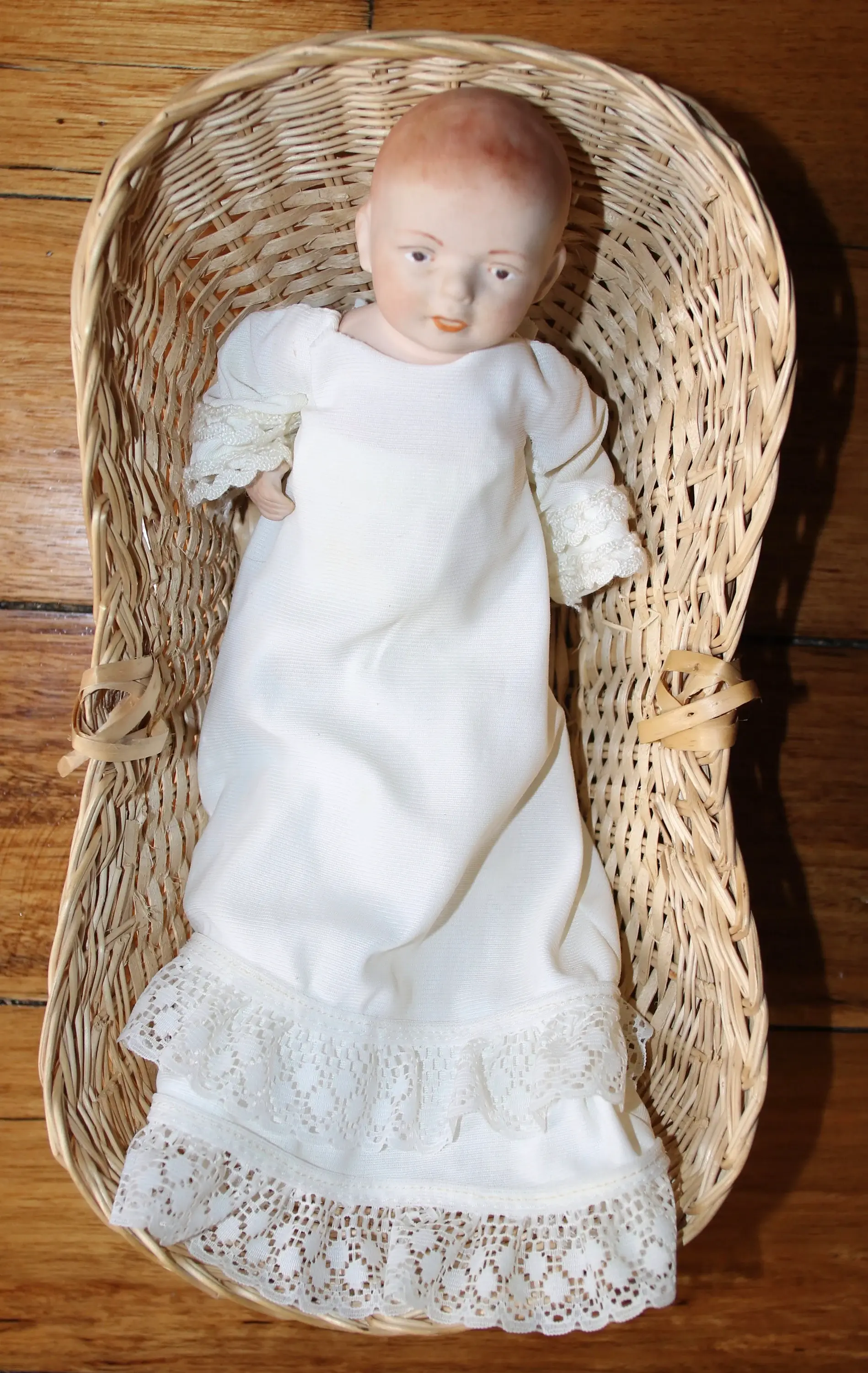 Preloved God, Doll in Christening Gown, Religious Ceremony Doll