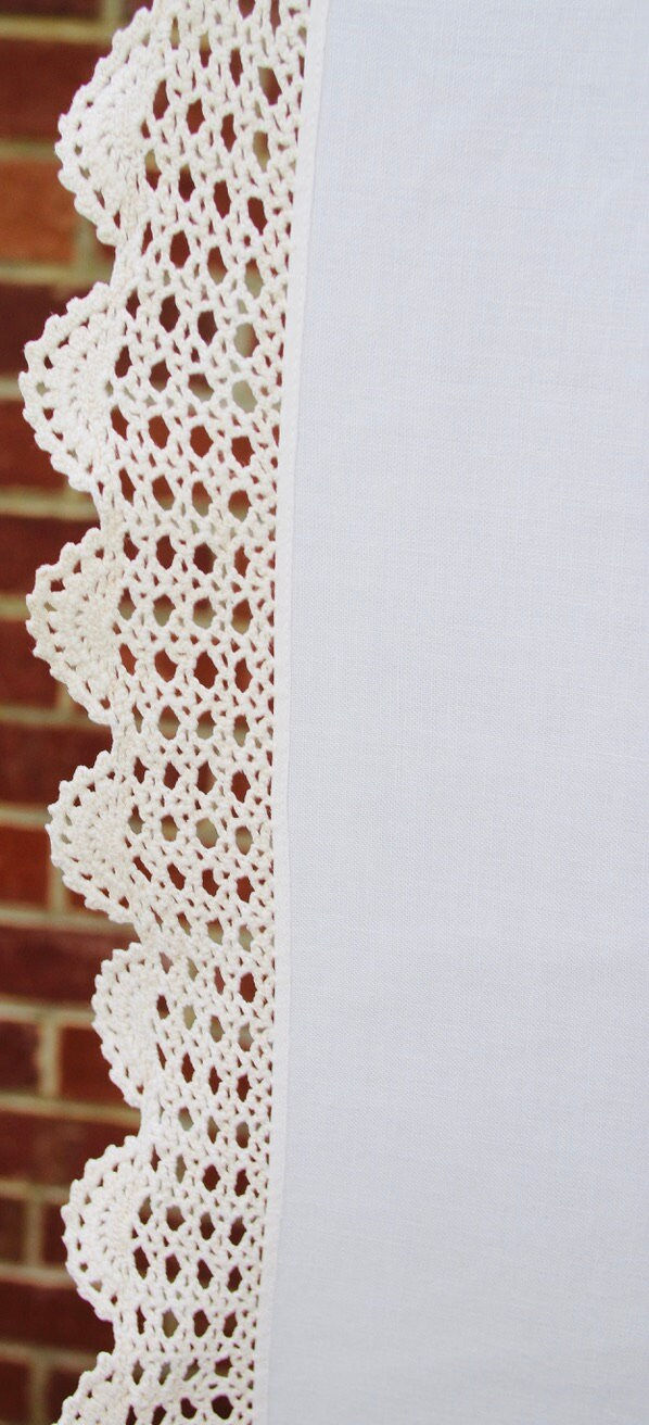 Miniatura: Preloved Floral Tablecloth, Flower Tablecloth, Needlework Tablecloth