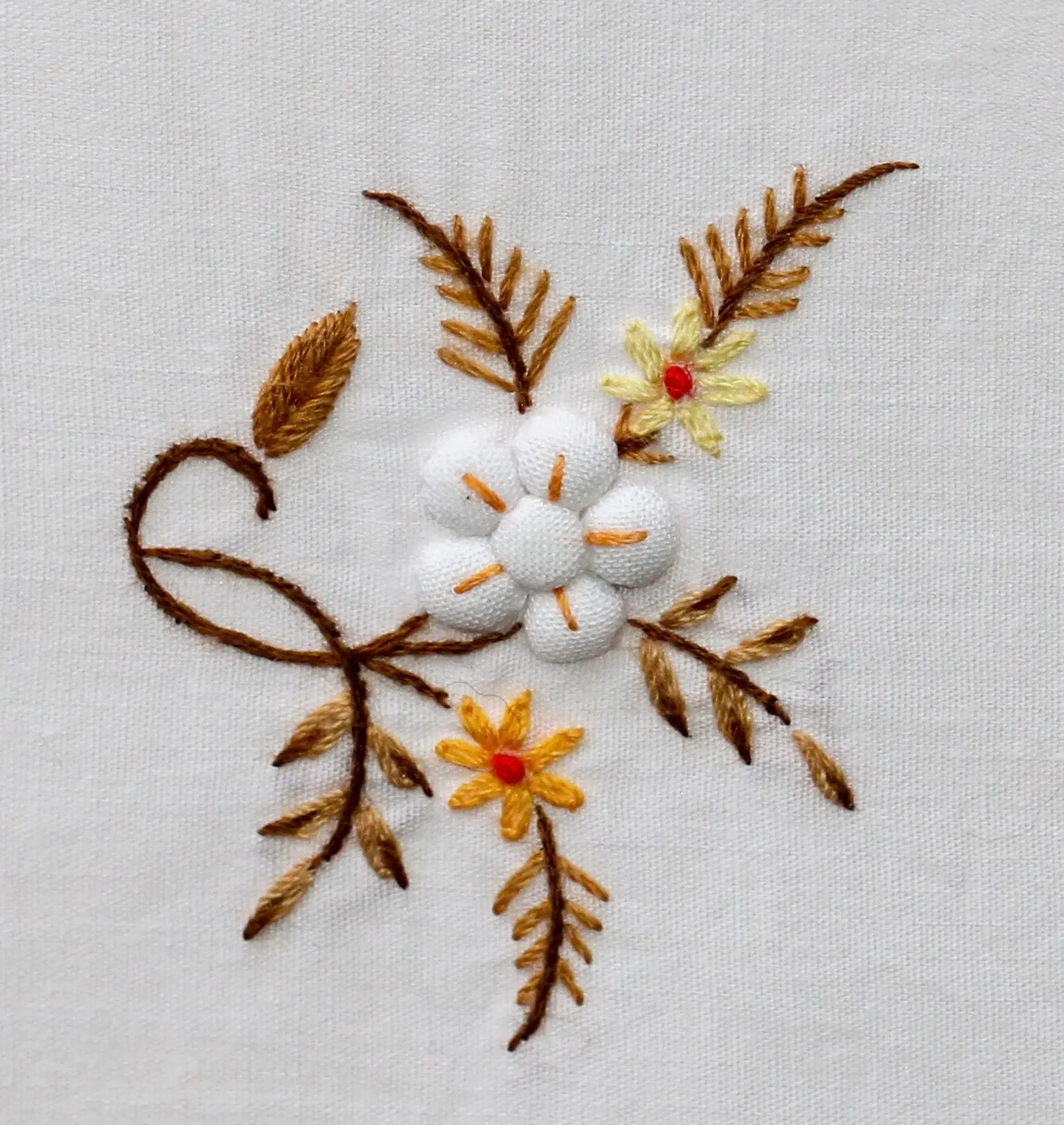 Preloved Embroidery Tablecloth, Embroidered Floral Tablecloth