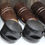 Thumbnail: Preloved Set of four wooden furniture legs on castor wheels