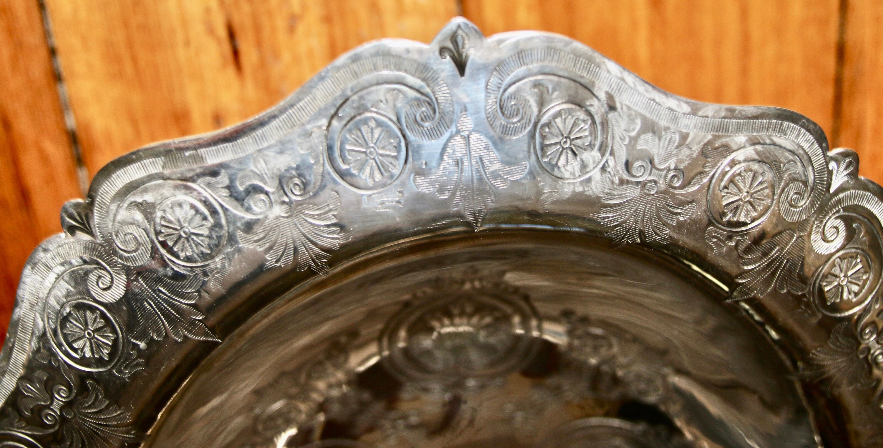 Preloved Silver-Coloured Wedding Basket, Bridal Basket