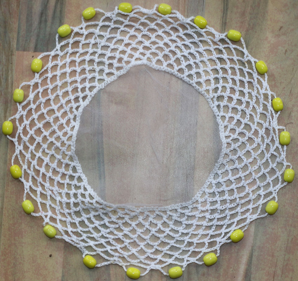 Thumbnail: Preloved Crochet Beaded Jug Cover