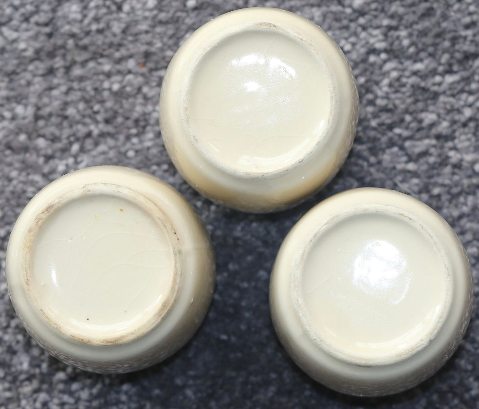 Miniatura: Preloved Set Of Three Crockery Spice Pots