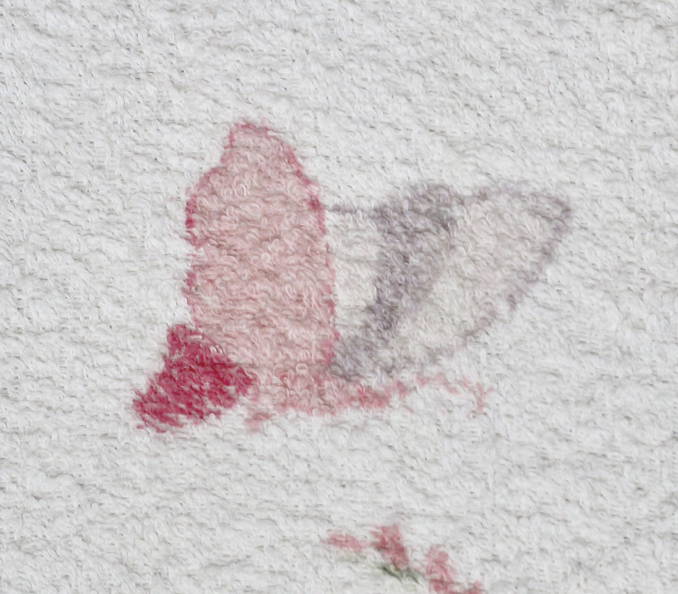 Thumbnail: Preloved Vintage Guest Room Towel,  Floral Towel, Flower Towel