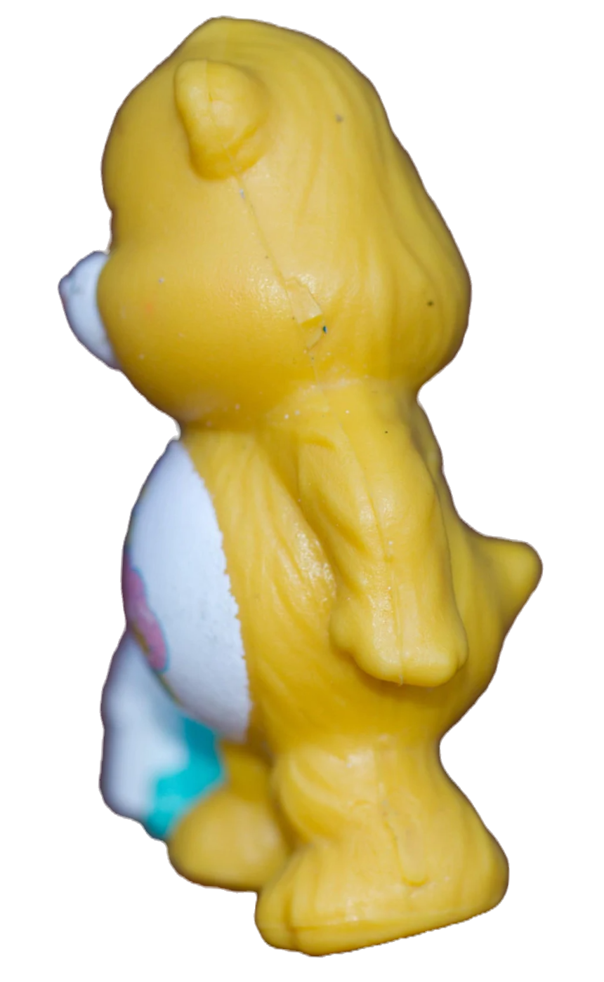 Miniature : Preloved Birthday Bear Care Bear Figurine, PVC Vintage Care Bear Figurine