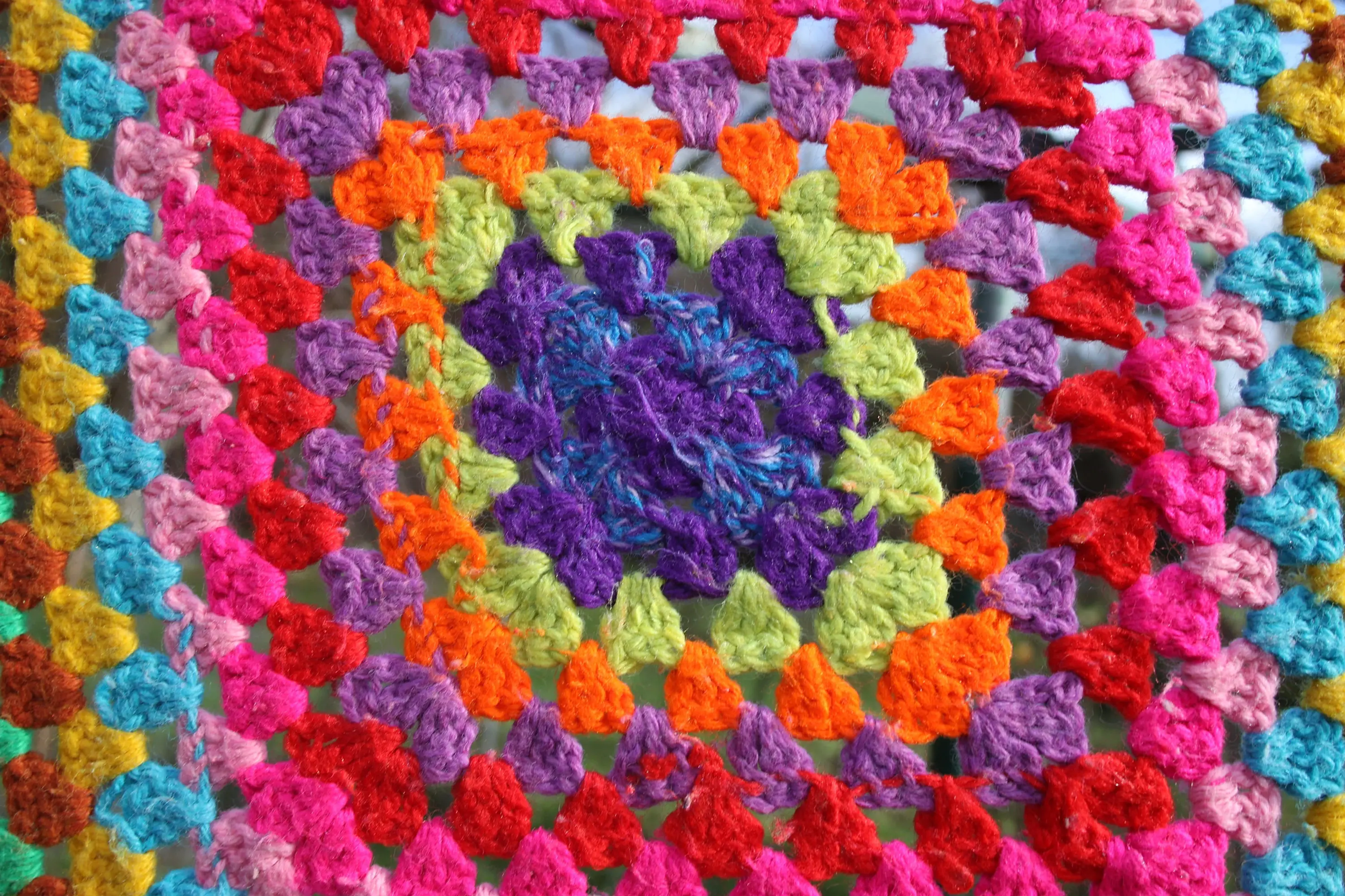 Preloved Handmade Crochet Knee Rug, Granny Blanket