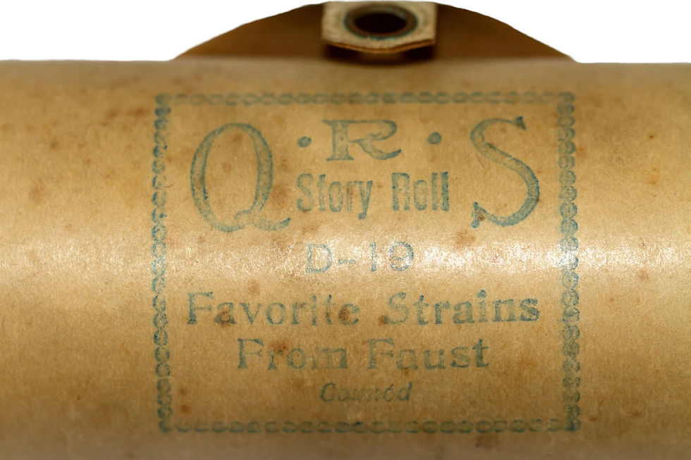 Preloved Music Roll Q.R.S D,19 Favourite Strains From Faust. Pianola Roll