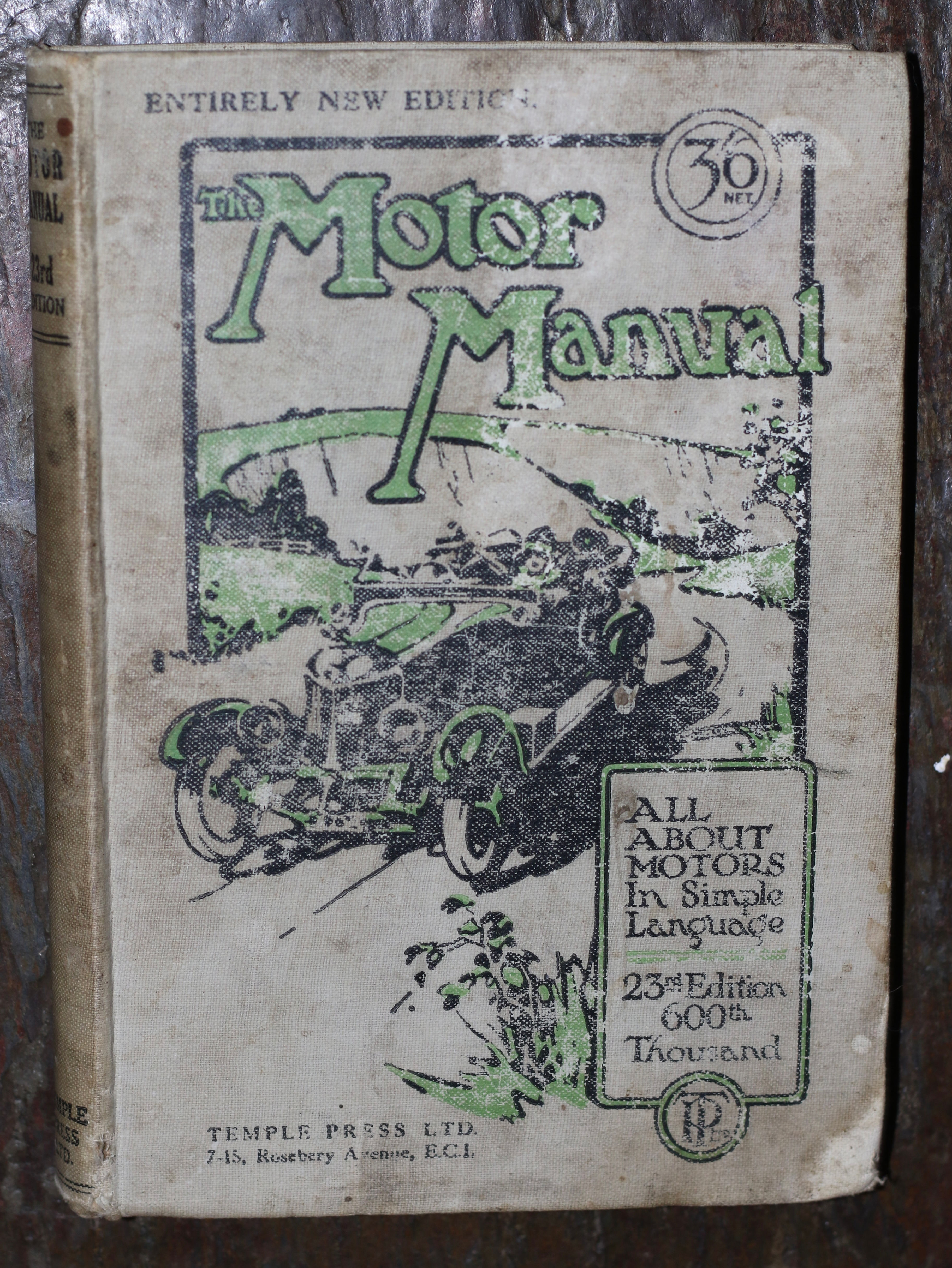 Preloved Vintage 1920s 23rd edition of "The Motor Manual"