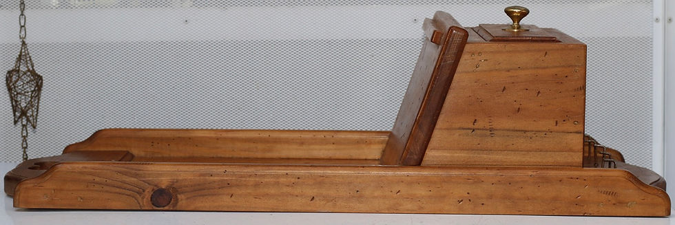 Thumbnail: Preloved rustic pine wall-mounted entryway organiser
