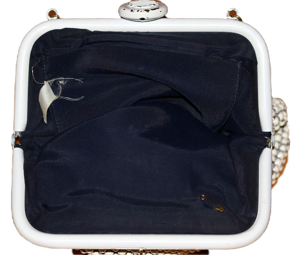 Μικρογραφία: Preloved Vintage Alumesh Whiting & Davis Co. Bags Handbag