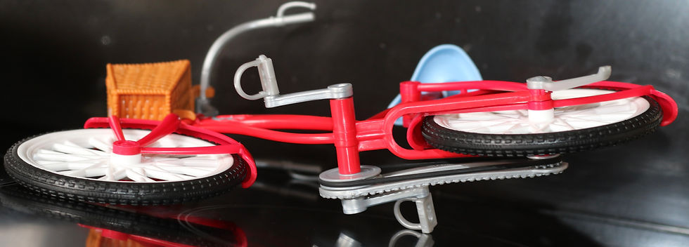 Miniatura: Preloved Red Barbie doll bicycle, Barbie Pedal Bike