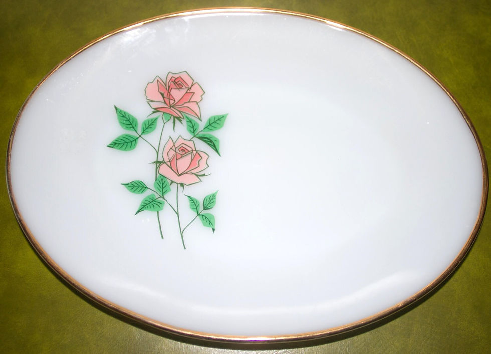 Μικρογραφία: Preloved Fire-King Floral Platter