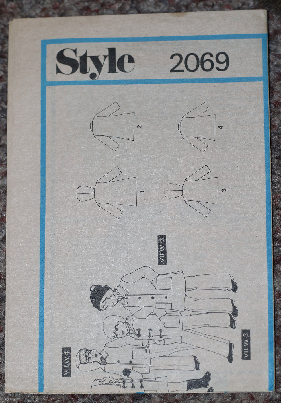 Thumbnail: Preloved Vintage Style 2069 Child's Coats or Jackets Sewing Pattern