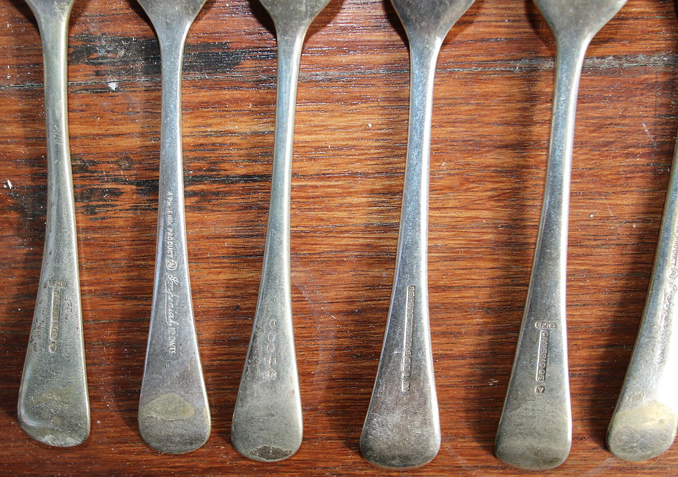 Миниатюра: Preloved Vintage mismatched EPNS forks, set of eight silver forks