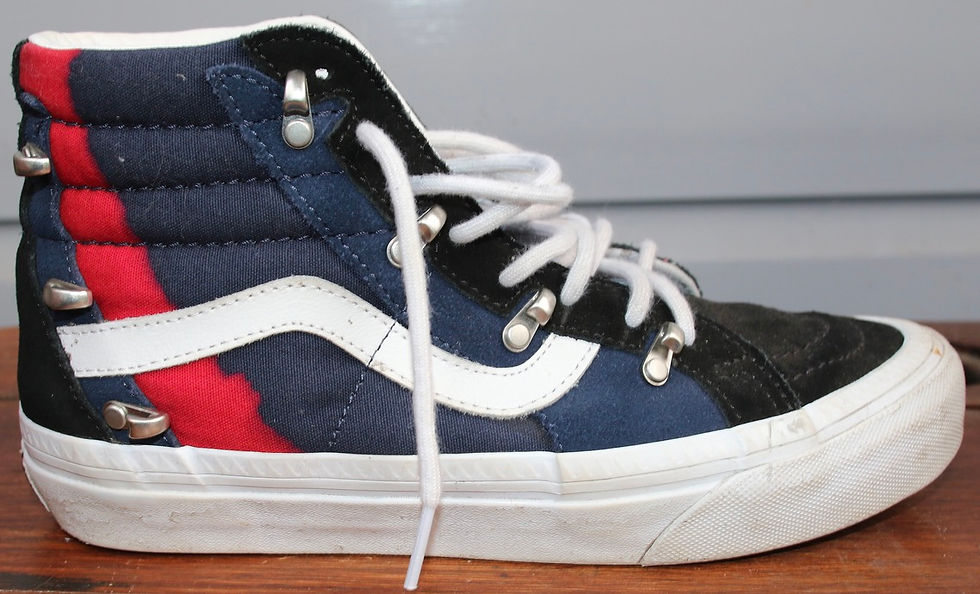 Thumbnail: Preloved Vans Sk8-Hi Echo DX Fusion Dress Blues/Red Sneakers High-Top Shoes 2022