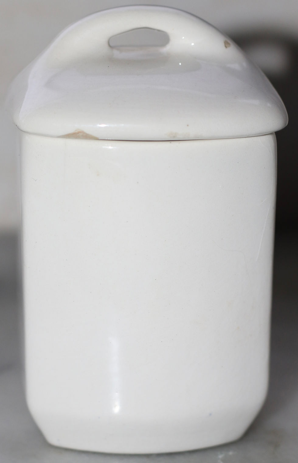 Thumbnail: Preloved Ceramic Cinnamon Container, Czechoslovakia Delft Blue Spice Container