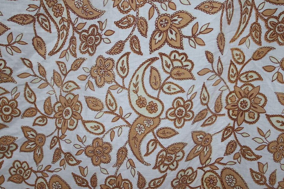 Miniatura: Preloved Vintage Floral flat sheet, Floral sheet, Paisley Sheet, Flower Sheet