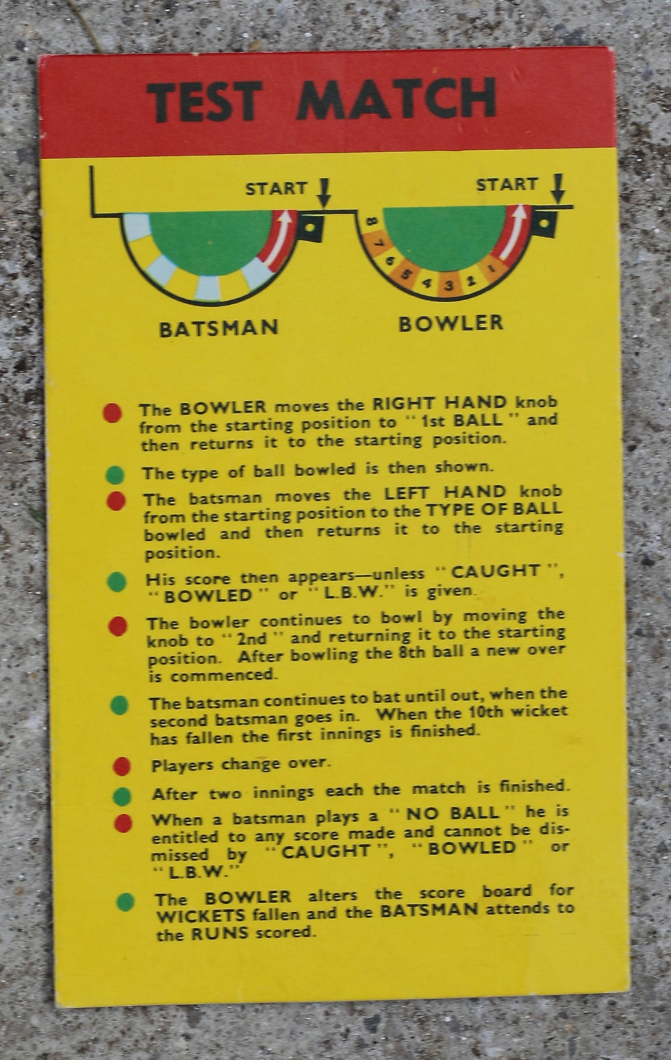 Миниатюра: Vintage "Test Match" cricket board game