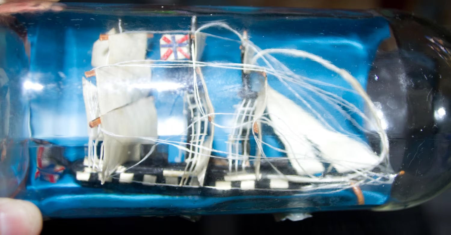 Preloved Vintage Ship in a Bottle