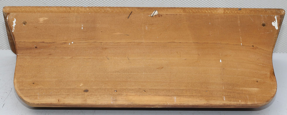 Thumbnail: Preloved Wooden Knick-Knack Shelf with Teddy Bear Decoration