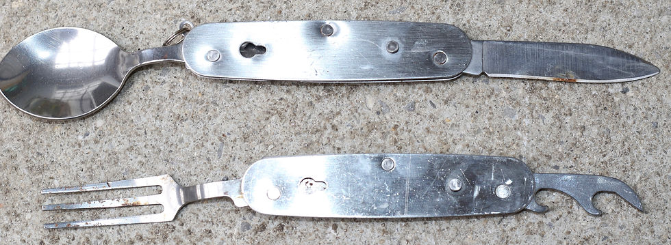 Miniature : Preloved Pocket Cutlery Set, Travelling Cutlery Set, Camping Cutlery