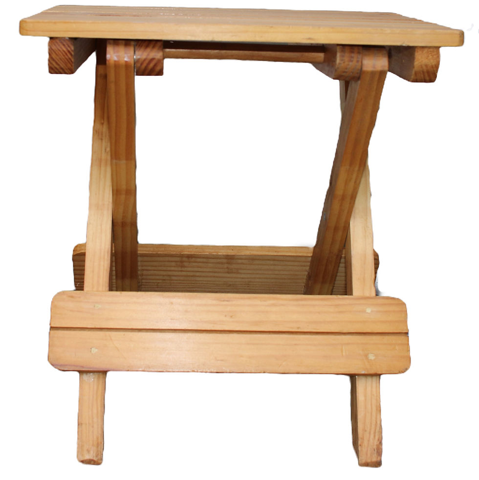 Миниатюра: Preloved Vintage Wooden Folding Table, Wooden Plant Stand