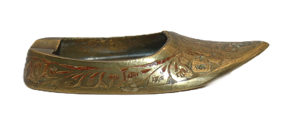Миниатюра: Preloved Brass Slipper Ashtray, Shoe Ashtray