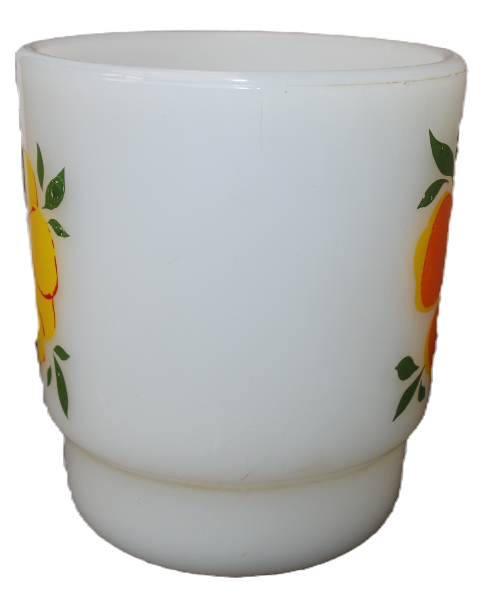 Miniaturbild: Preloved Fire-King Cup, Fire-King Mug, Floral Fire-King Cup