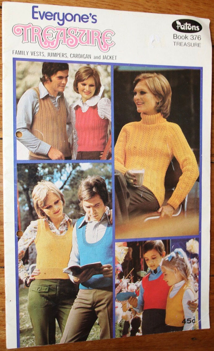 縮圖：Vintage Patons Knitting Book No. 376 - Everyone's Treasure - OOP patterns