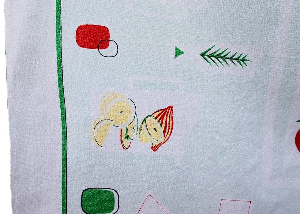 Miniatura: Preloved Rectangular Printed Tablecloth, Fruit Tablecloth