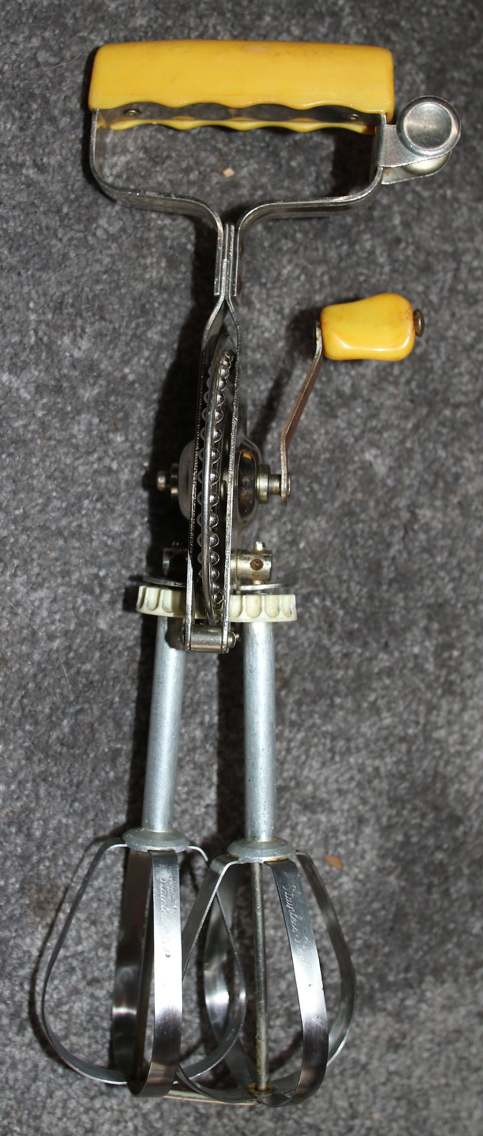 Thumbnail: Preloved Vintage Persinware stainless steel hand beater, Metal Egg Beater