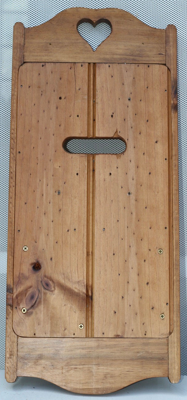 Thumbnail: Preloved rustic pine wall-mounted entryway organiser