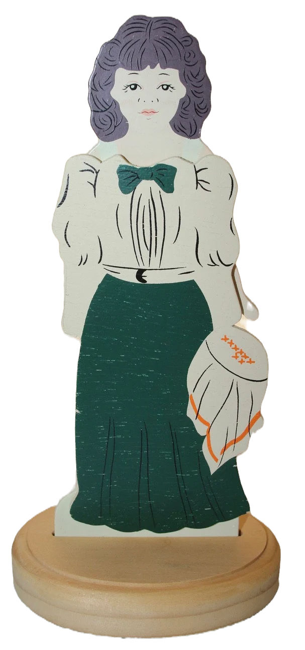 Miniatura: Preloved Vintage Wooden Fashion Doll with Clothing