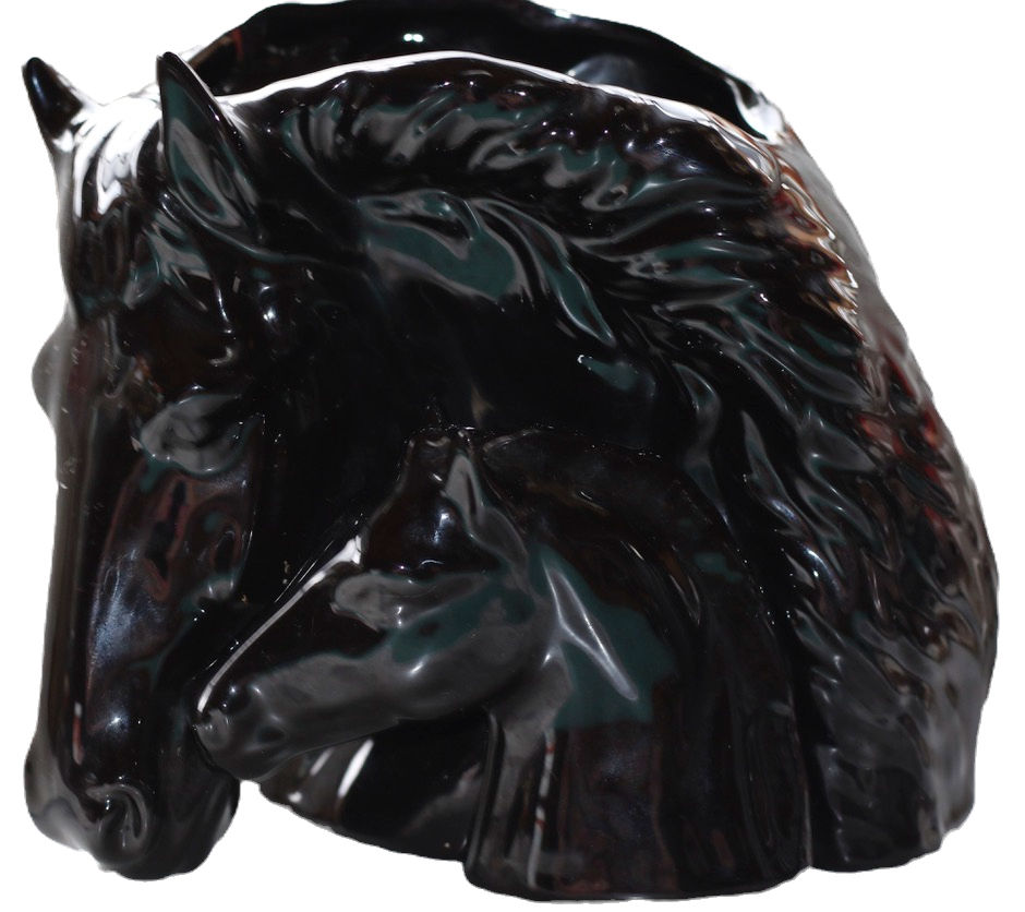 Miniatura: Preloved Ceramic Horse and Foal Vase, Horse and Foal Planter