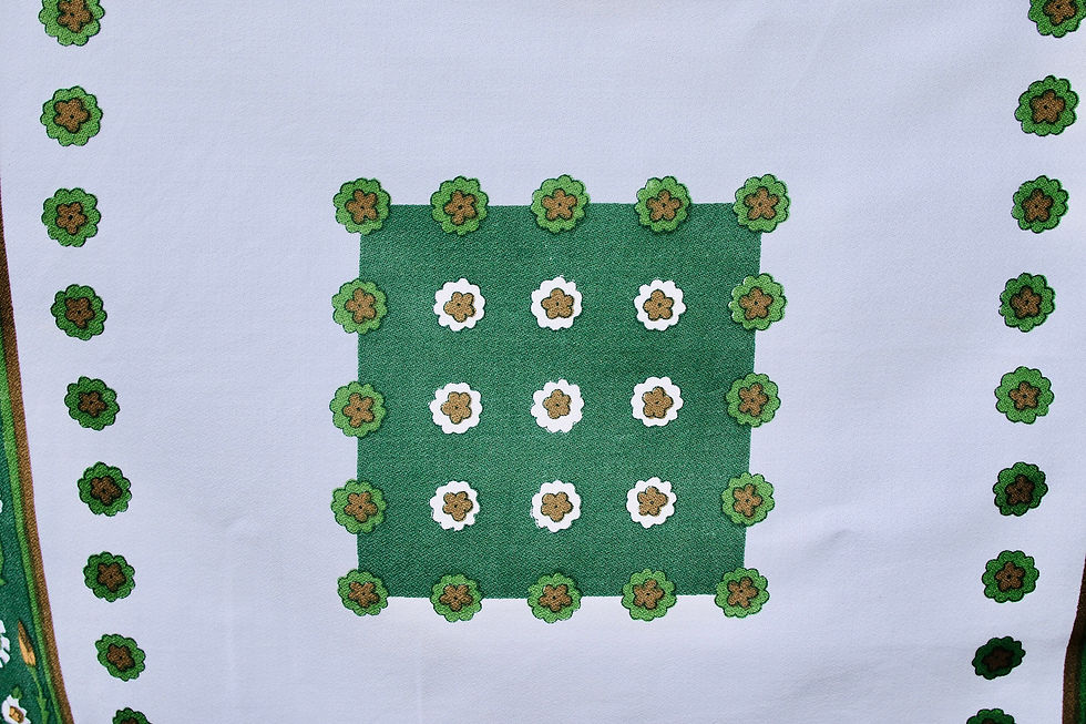 Miniatura: Preloved Square Tablecloth, Floral Tablecloth, Flower Tablecloth