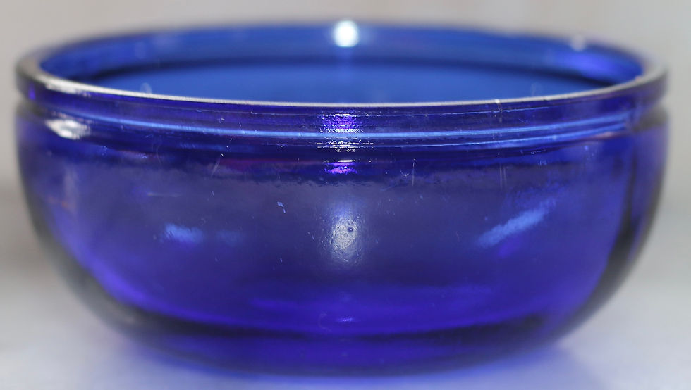 Thumbnail: Preloved Vintage Metal and Glass Trinket Bowl, Chrome Lotus Bowl