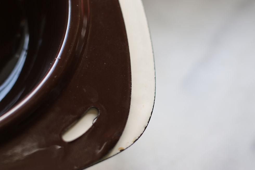 Μικρογραφία: Preloved Enamelware roasting dish, roasting pot or casserole dish with l