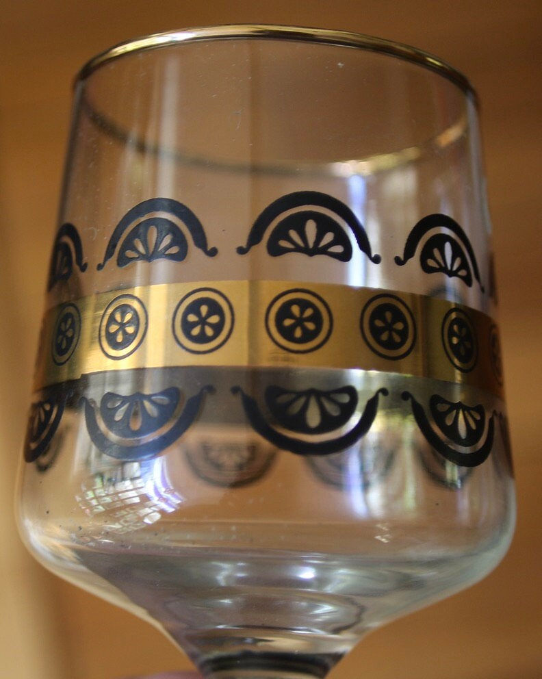 Miniatura: Preloved Set of Six Glasses, Sherry Glasses, Wine Glasses