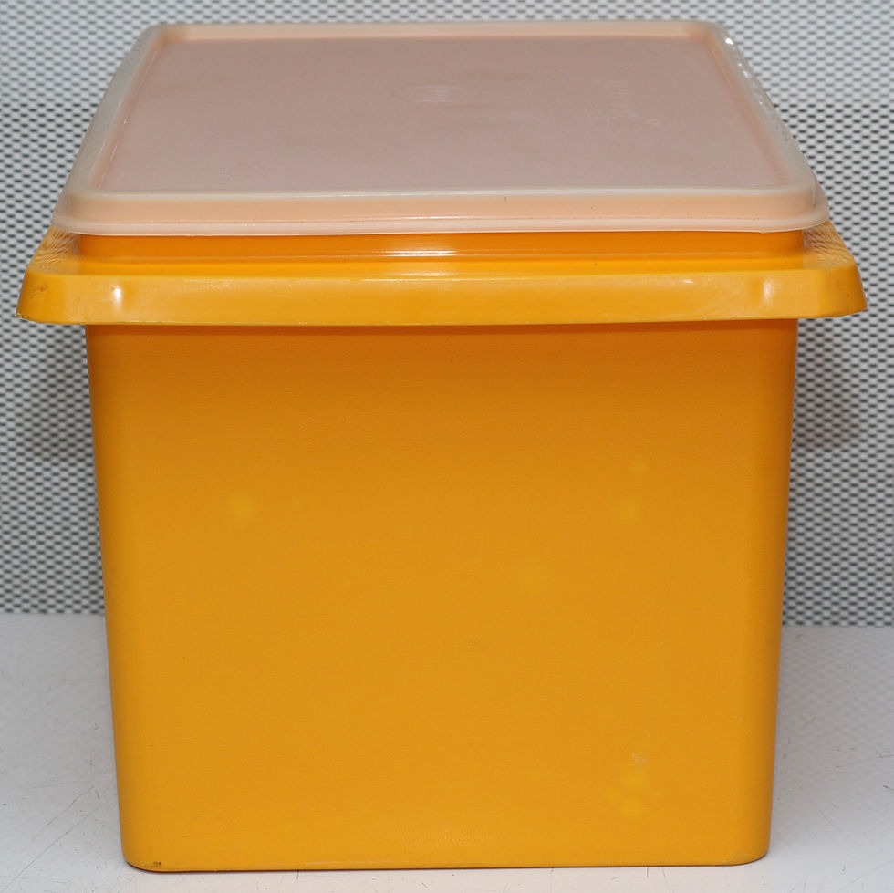 Miniature : Preloved Vintage Tupperware Carry-All container, picnic carry-all or stow-n-go.
