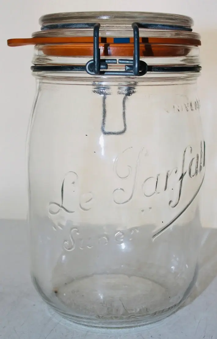 Miniaturbild: Preloved  Le Parfait Glass Canning Bottle , 1 Litre Glass Canning Bottle