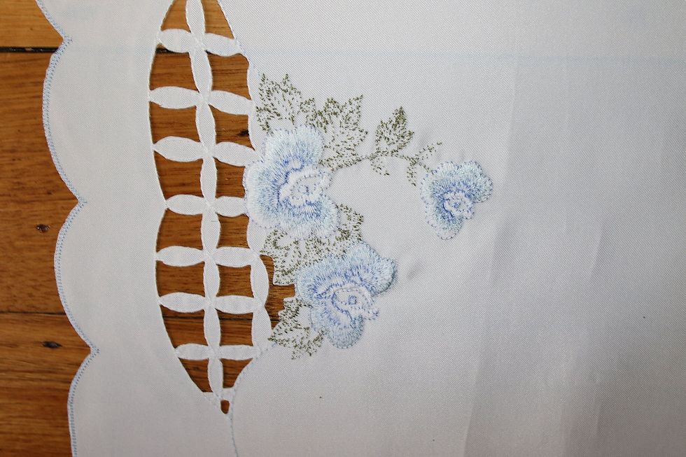 Thumbnail: Preloved Set of four floral placemats, Flower Tablemats