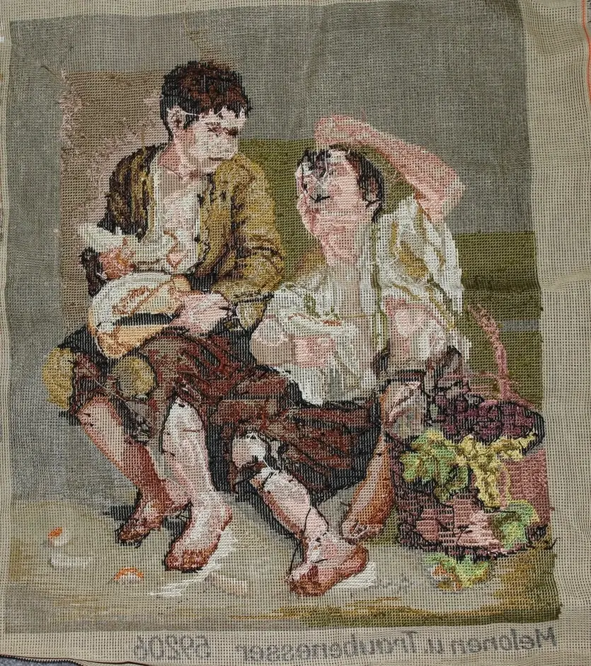 Μικρογραφία: Preloved Melonen u. Traubenesser Tapestry Canvas - 59206 - Partially Complete
