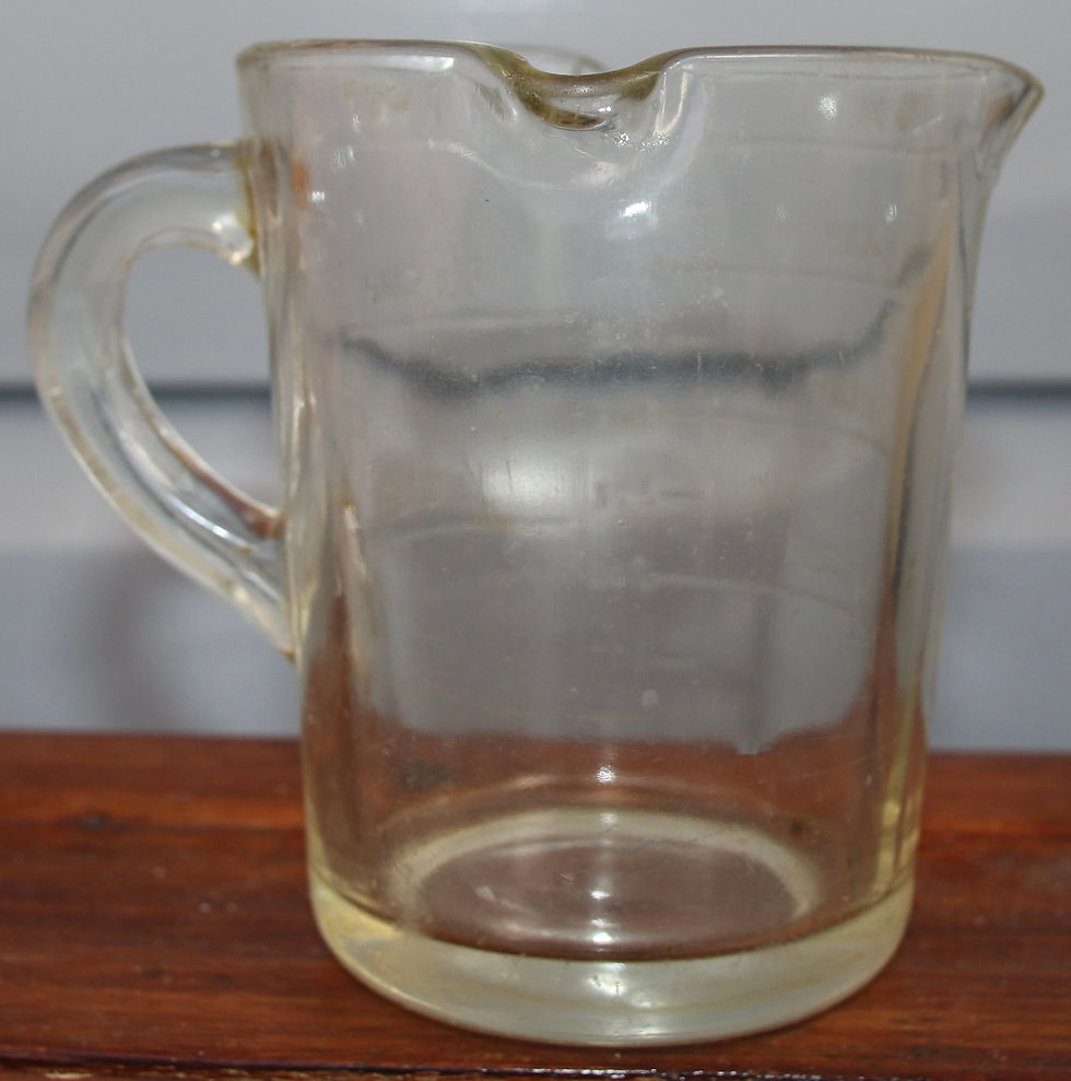 Μικρογραφία: Preloved Vintage glass measuring jug with three spouts