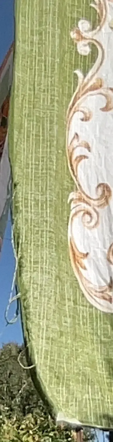 Miniatura: Preloved Rectangular Tablecloth, Floral Tablecloth, Flower Tablecloth