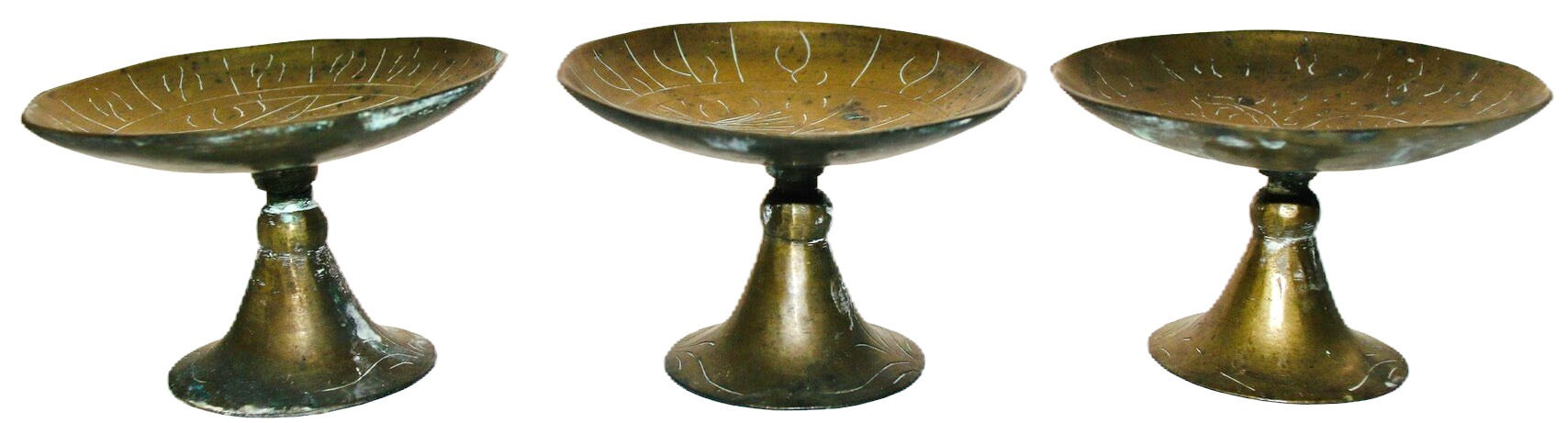 Preloved Vintage Brass Dish, Brass Pedestal Bowl